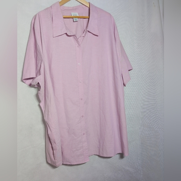 Only Necessities 6X Light Pink Casual Button Down Shirt - Picture 2 of 5